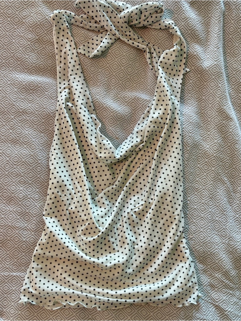 See You Monday Cream Polka Dot Top